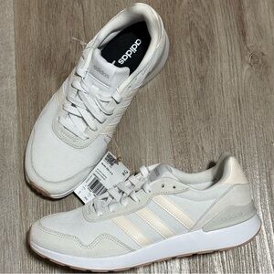 Adidas Run 60s 4.0 Trainers Running Shoes Sneakers Cream White Women’s Sz 9 New